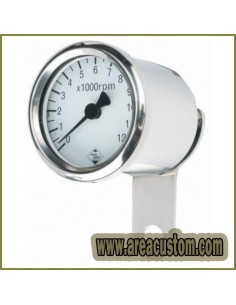 CUENTAREVOLUCIONES 48MM CROMADO ESFERA BLANCA 2