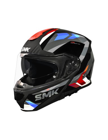 CASCO SMK MODULAR GULLWING CHARGER BRILLO ROJO AZUL|Area Custom|145,00 €