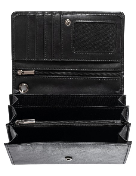 BILLETERA CARTERA 16 X 11 CM CON CADENA PARA CINTURÓN PIEL