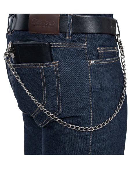 BILLETERA CARTERA 16 X 11 CM CON CADENA PARA CINTURÓN PIEL