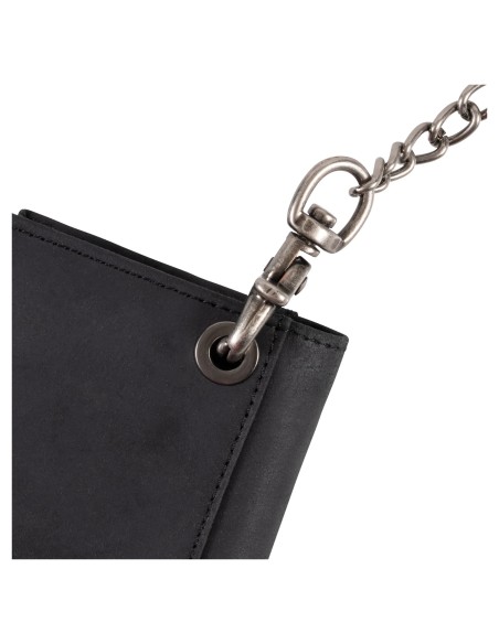 CARTERA MOTERA 9 X 12 CM CON CADENA PARA CINTURÓN PIEL