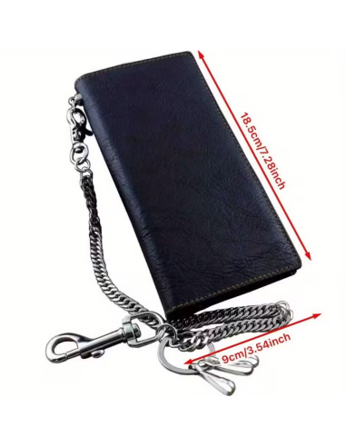 CARTERA PIEL 18X9 AC CON CADENA PARA CINTURÓN