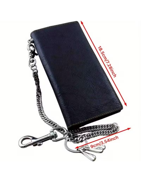 CARTERA PIEL 18X9 AC CON CADENA PARA CINTURÓN