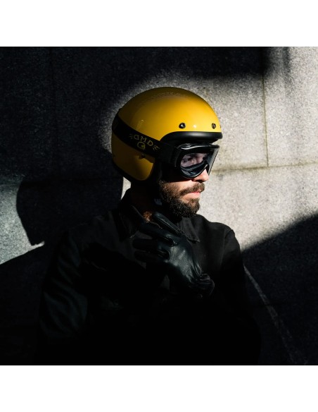 Casco Jet DMD Retro Yellow | Área Custom