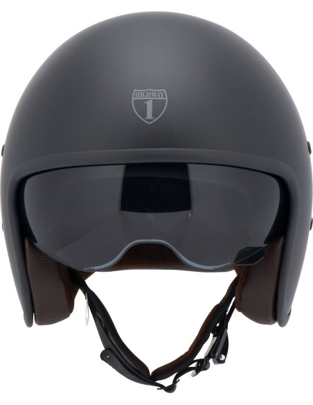 CASCO CUSTOM HIGHWAY 1 NEGRO MATE HOMOLOGADO