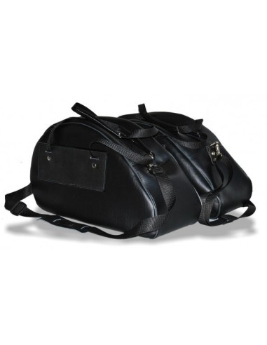 ALFORJAS PIEL NAPOLEÓN BASICA RIGIDAS DANDY BURDEOS