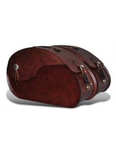 ALFORJAS PIEL NAPOLEÓN BASICA RIGIDAS BROWN 2