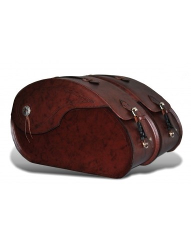 ALFORJAS PIEL NAPOLEÓN BASICA RIGIDAS BROWN