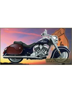 ALFORJAS PIEL NAPOLEÓN BASICA RIGIDAS BROWN INDIAN CHIEF