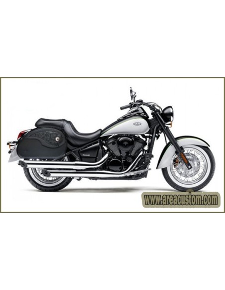 ALFORJAS PIEL NAPOLEÓN BASICA RIGIDAS GOTICAS KAWASAKI VN 900