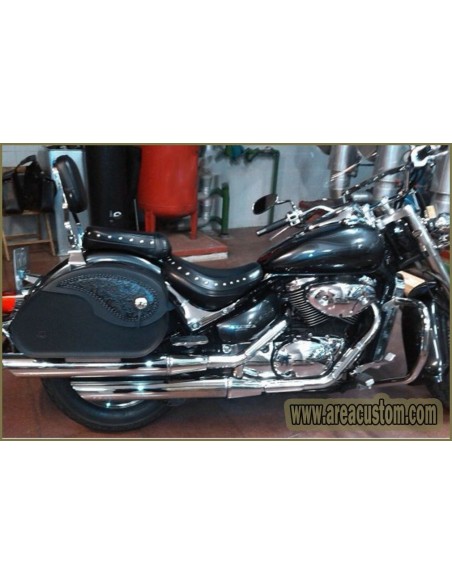 ALFORJAS PIEL NAPOLEÓN BASICA RIGIDAS GOTICAS SUZUKI VL800