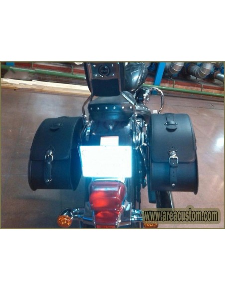 ALFORJAS PIEL NAPOLEÓN BASICA RIGIDAS GOTICAS SUZUKI VL800