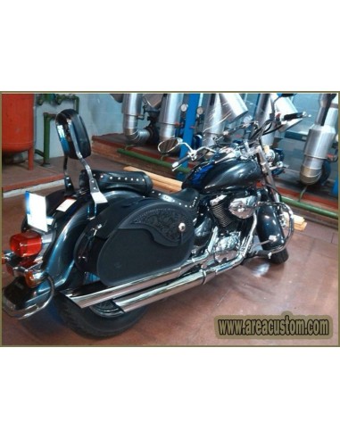 ALFORJAS PIEL NAPOLEÓN BASICA RIGIDAS GOTICAS SUZUKI VL800