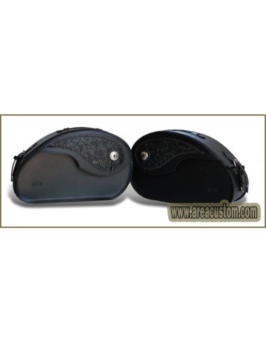 ALFORJAS PIEL NAPOLEÓN BASICA RIGIDAS GOTICAS SUZUKI VL800