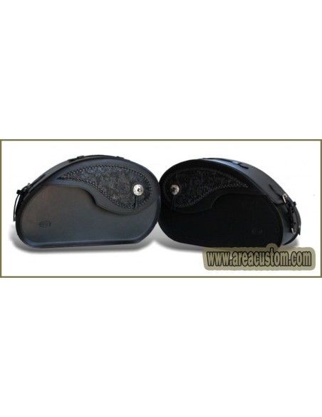 ALFORJAS PIEL NAPOLEÓN BASICA RIGIDAS GOTICAS SUZUKI VL800