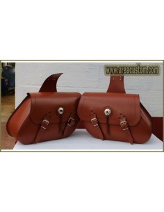 ALFORJAS PIEL BÁSICAS TORELO MARRON CUERO