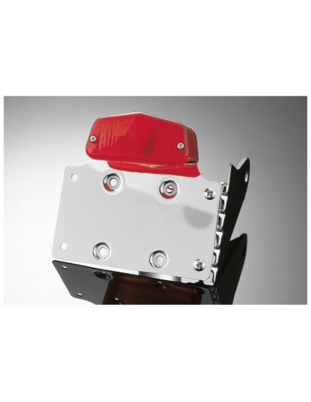 SOPORTE MATRICULA LATERAL LUCAS CON LUZ FRENO