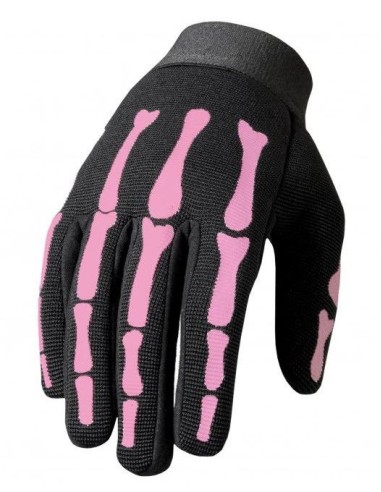 GUANTES PINK SKELETON CHICAS MECHANIC HOT LEATHERS