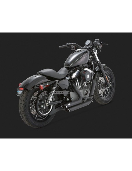 ESCAPE HARLEY DAVIDSON SPORTSTER '04-up SHORTSHOTS STAGGERED BLACK ESCAPE HARLEY DAVIDSON SPORTSTER '04-up SHORTSHOTS STAGGERED BLACK