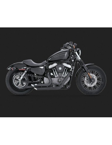 ESCAPE HARLEY DAVIDSON SPORTSTER '04-up SHORTSHOTS STAGGERED BLACK