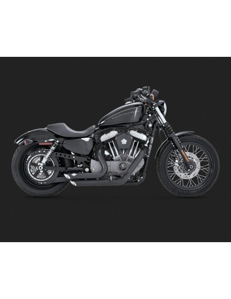ESCAPE HARLEY DAVIDSON SPORTSTER '04-up SHORTSHOTS STAGGERED BLACK ESCAPE HARLEY DAVIDSON SPORTSTER '04-up SHORTSHOTS STAGGERED BLACK