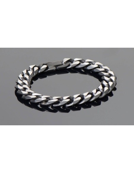 BRAZALETE ACERO QUIRURGICO BI-COLOR