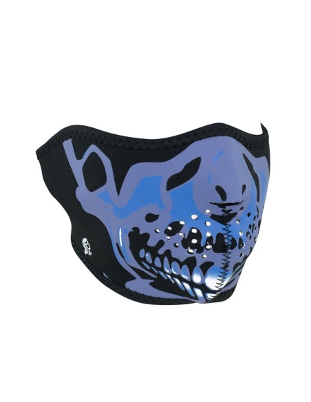 MASCARA NEOPRENO SKULL CHROME AZUL