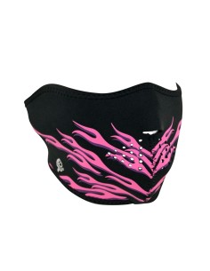 MASCARA NEOPRENO LLAMAS ROSAS