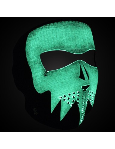MASCARA CARA NEOPRENO GRAY SKULL ZH BRILLA EN LA OSCURIDAD