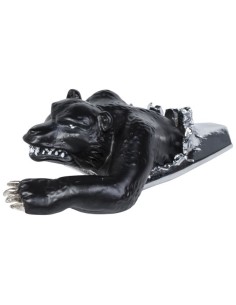 OSO CAZANDO NEGRO-CROMADO EMBELLECEDOR 2