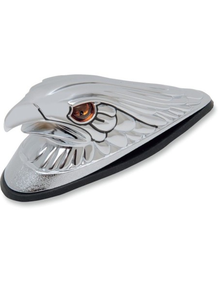 CABEZA AGUILA GRANDE CROMADA CON LUZ EMBELLECEDOR