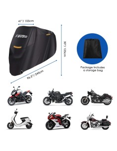 FUNDA PARA MOTO EXTERIOR 210T ALTA CALIDAD 2