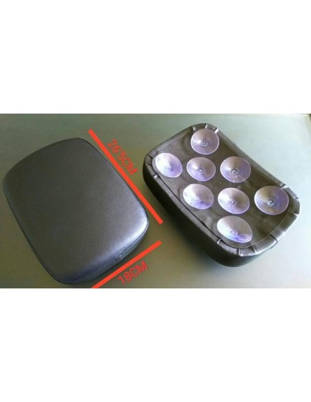 ASIENTO PARA MOTO CON VENTOSAS 26X18 CM NEGRO-MARRON