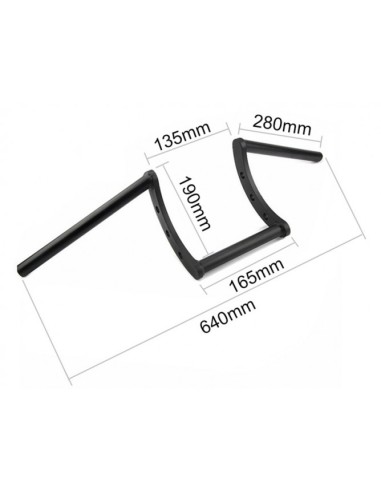 MANILLAR Z-BAR 25,4MM NEGRO