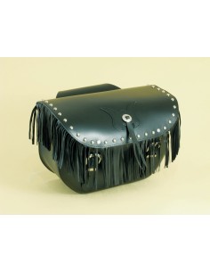 ALFORJAS PIEL LOWBAG FLECOS Y TACHUELAS UNIVERSALES 40X25X15