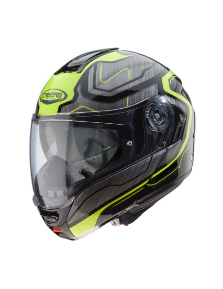 CASCO CABERG LEVO MODULAR FLOW NEGRO ANTRACITA - AMARILLO FLUOR