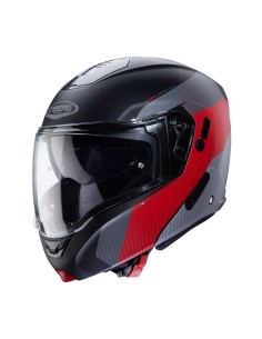 CASCO CABERG HORUS SCOUT MODULAR NEGRO MATE-  ROJO  - ANTRACITA  - PLATA