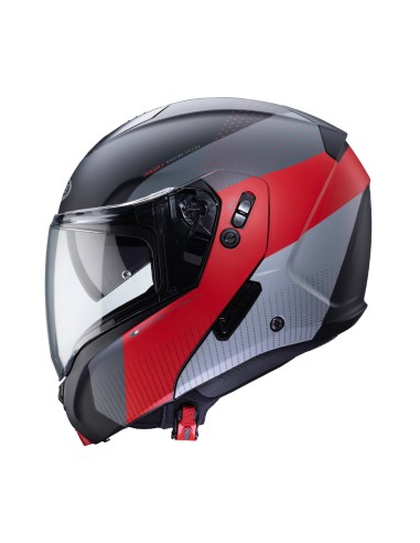 CASCO CABERG HORUS SCOUT MODULAR NEGRO MATE-  ROJO  - ANTRACITA  - PLATA