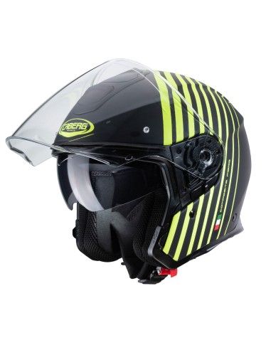 CASCO JET CABERG FLYON BAKARI NEGRO MATE - FLUOR