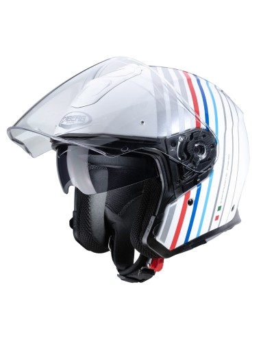 CASCO JET CABERG FLYON BAKARI BLANCO - PLATA - BMW