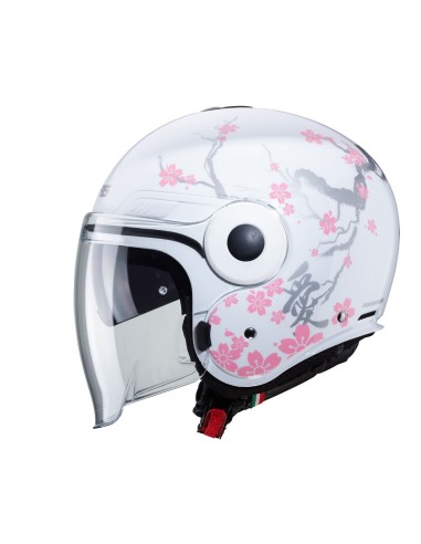 CASCO CABERG UPTOWN BLOOM BLANCO - PLATA - ROSA