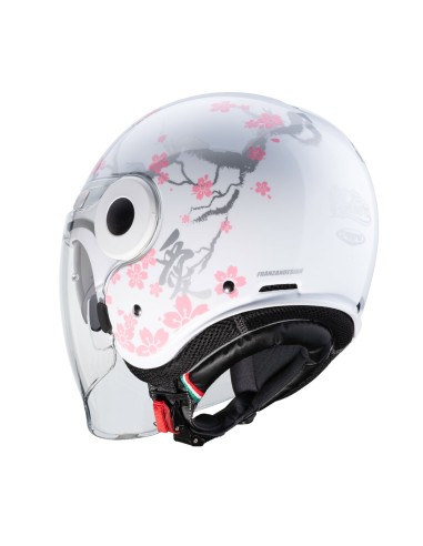 CASCO CABERG UPTOWN BLOOM BLANCO - PLATA - ROSA