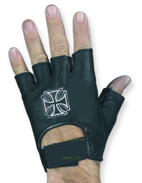 GUANTES CORTOS PIEL CRUZ DE MALTA