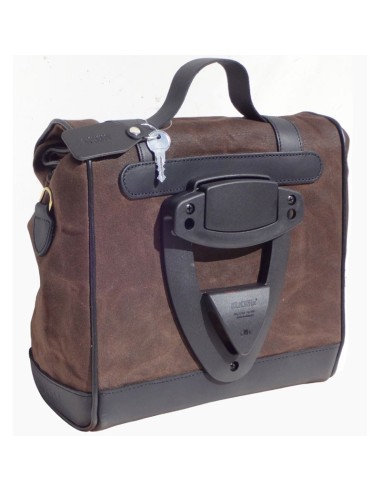 ALFORJA VINTAGE KLICK-FIX ALGODON ENCERADO Y PIEL