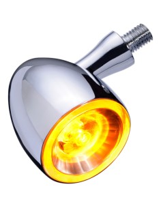 INTERMITENTE Y LUZ POSICION LED BULLET 1000  CROMADO HOMOLOGADO
