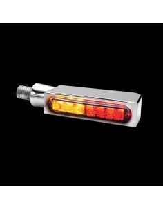 INTERMITENTES LED LUZ FRENO Y TRASERA CROMADO BLOKK-LINE  HOMOLOGADO