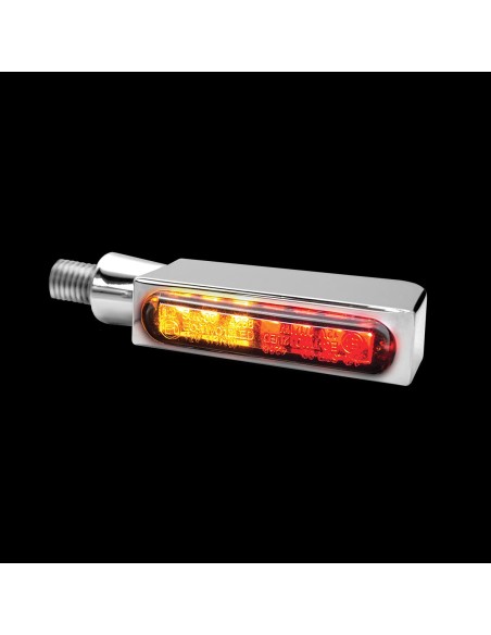 INTERMITENTES LED LUZ FRENO Y TRASERA CROMADO BLOKK-LINE  HOMOLOGADO