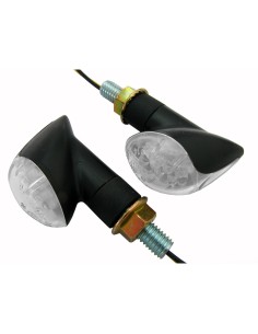 INTERMITENTES LED UNIVERSAL ALUMINIO NEGRO LENTE TRP HOMOLOGADO