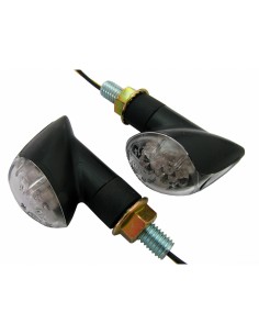 INTERMITENTES LED UNIVERSAL ALUMINIO NEGRO LENTE AHM HOMOLOGADO