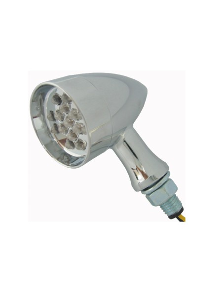 INTERMITENTES LED UNIVERSAL ALUMINIO CROMADO LENTE TRP HOMOLOGADO